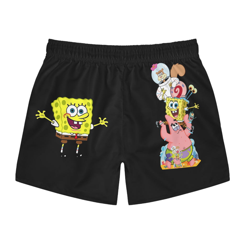 SpongeBob & Patrick Swim Trunks - Pineapple House Graphic Shorts
