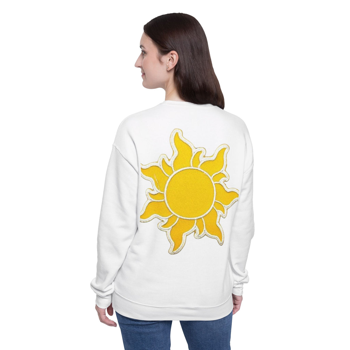 Sunflower Graphic Sweatshirt — Yellow Sunback Cozy Crewneck