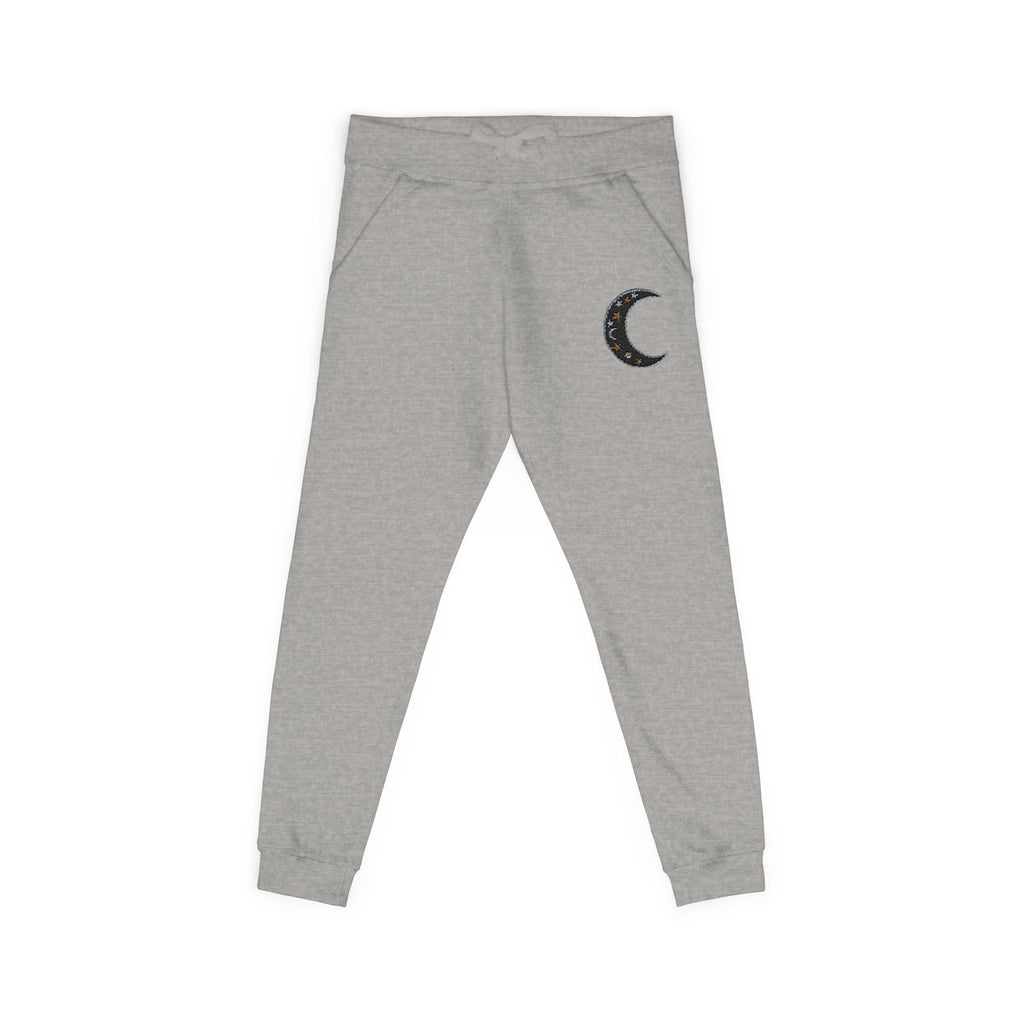 Embroidered Crescent Moon Fleece Sweatpants