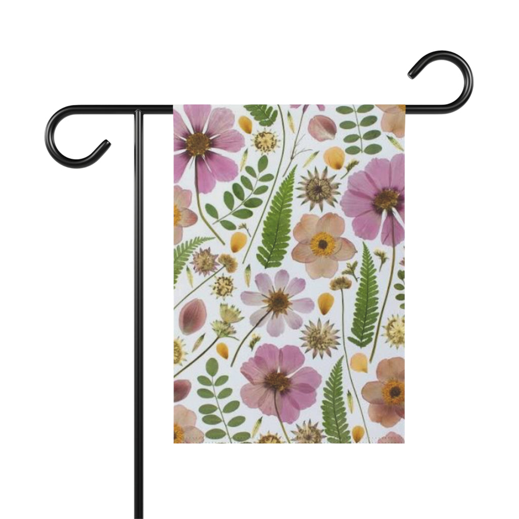 Floral Garden Flag — Pink Wildflower House Banner