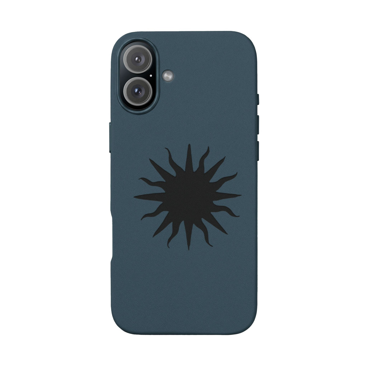 Embossed Sun PU Leather Phone Case – Sleek Engraved Protective Cover