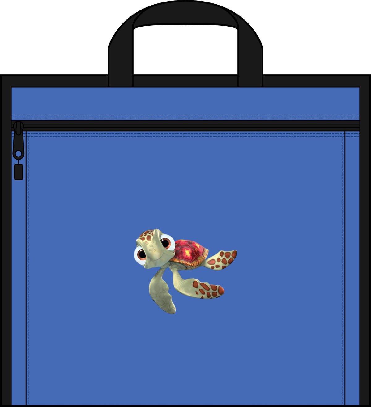 Sea Turtle Stadium Seat — Portable Padded Folding Seat with Zippered Front Pocket