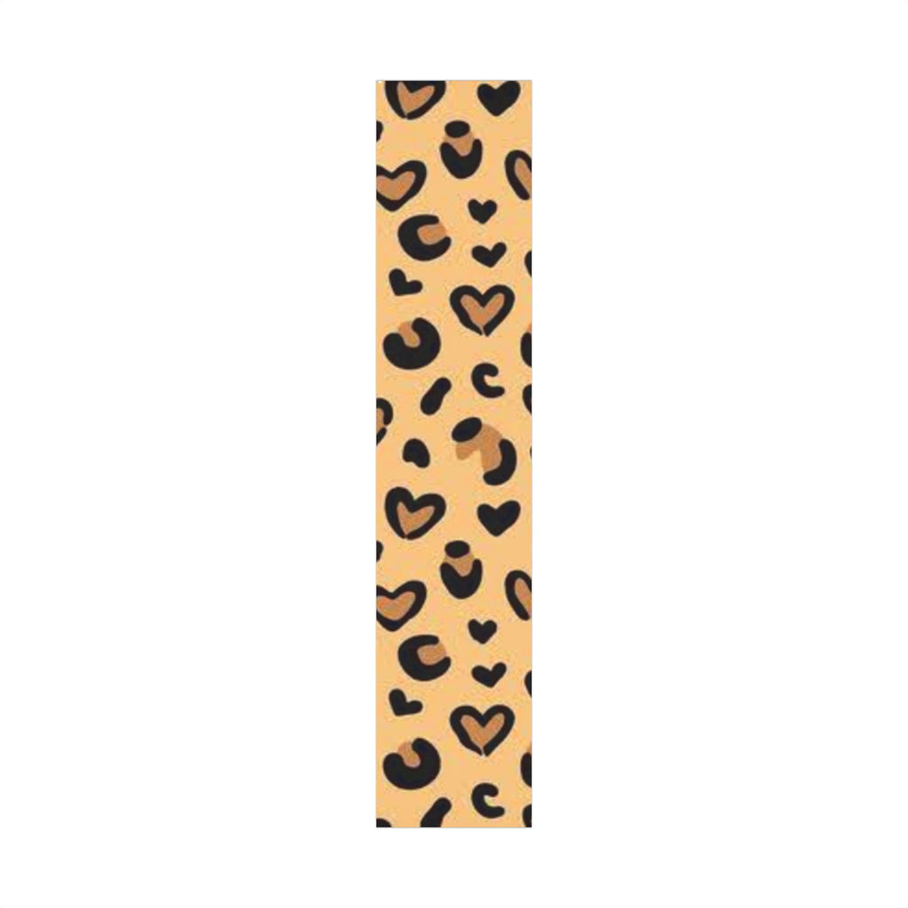 Leopard Heart Gift Wrap Paper — Chic Animal Print Wrapping Sheets for Birthdays & Valentine's