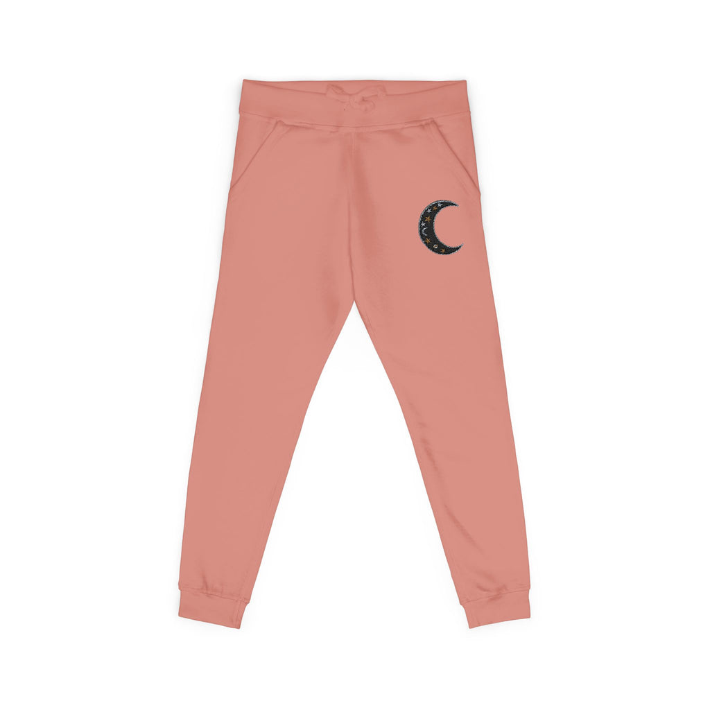 Embroidered Crescent Moon Fleece Sweatpants