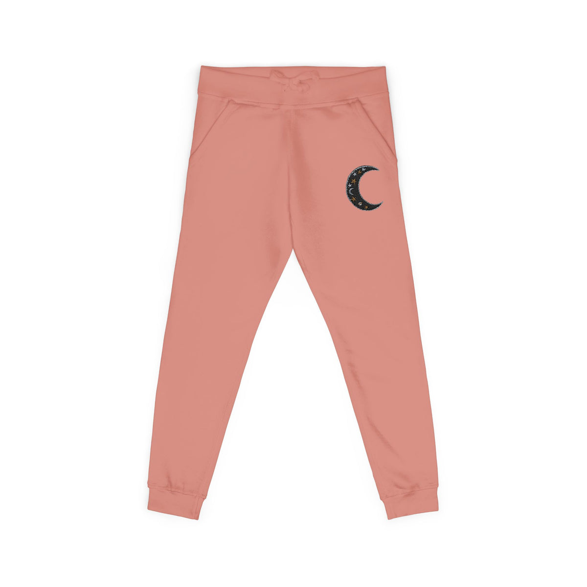 Embroidered Crescent Moon Fleece Sweatpants