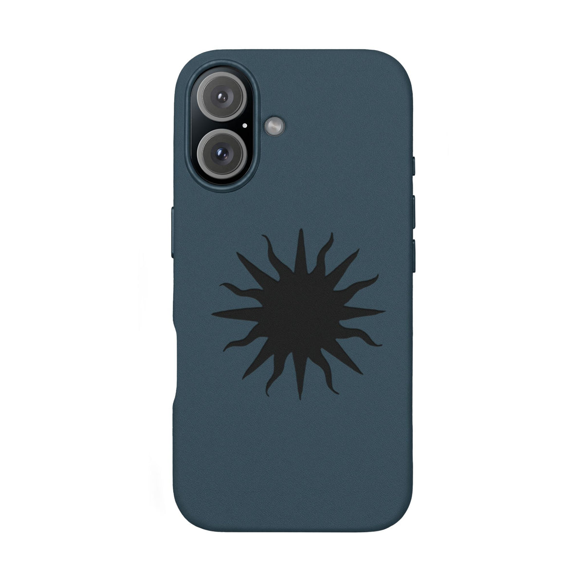 Embossed Sun PU Leather Phone Case – Sleek Engraved Protective Cover
