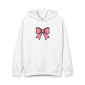 Pink Bow Hoodie — Cute Minimal Graphic Pullover