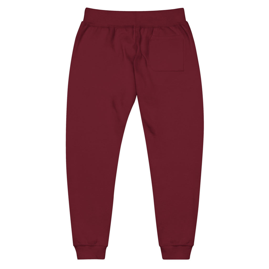 Embroidered Compass Rose Fleece Sweatpants — Nautical Sunburst Joggers