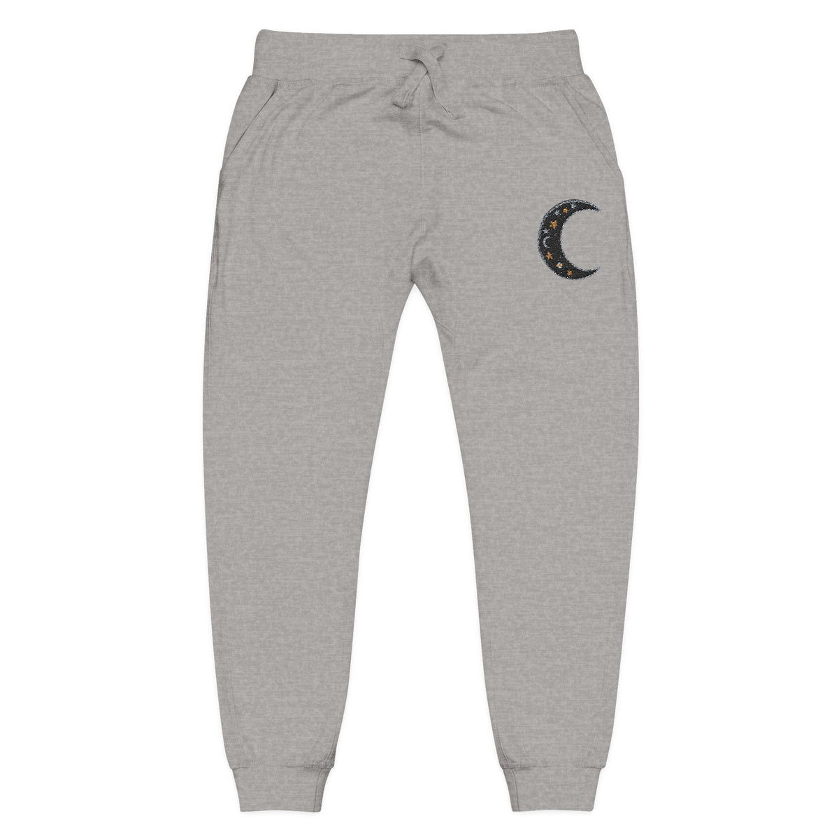 Embroidered Crescent Moon Fleece Sweatpants