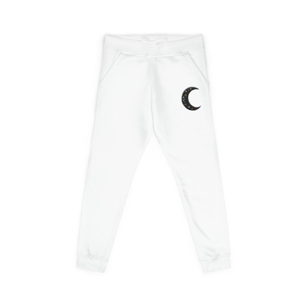 Embroidered Crescent Moon Fleece Sweatpants