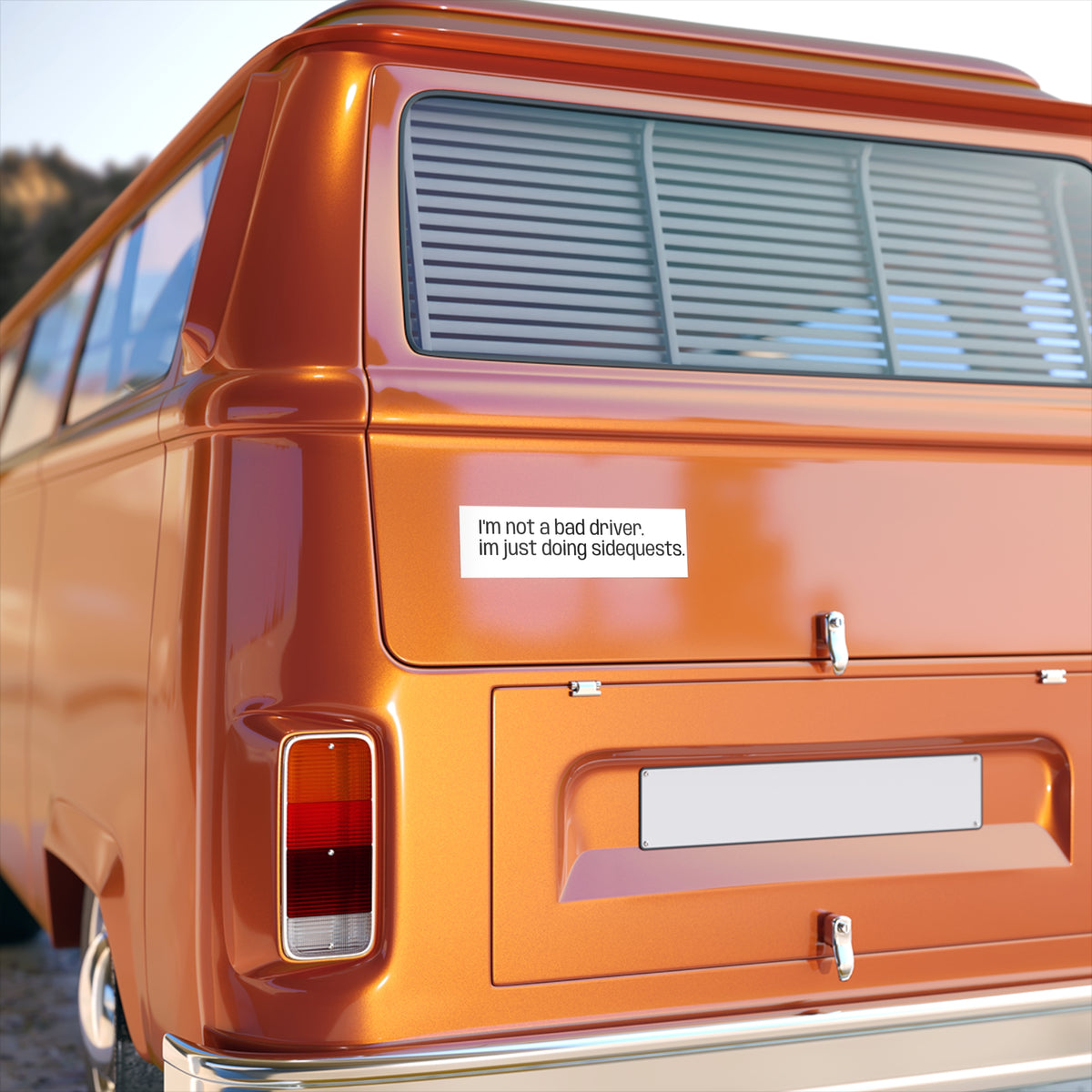 Bumper Sticker - "I'm Not a Bad Driver. I'm Just Doing Sidequests." Humorous Gamer Car Decal