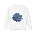 Blue Succulent Crewneck Sweatshirt — Botanical Floral Plant Crewneck