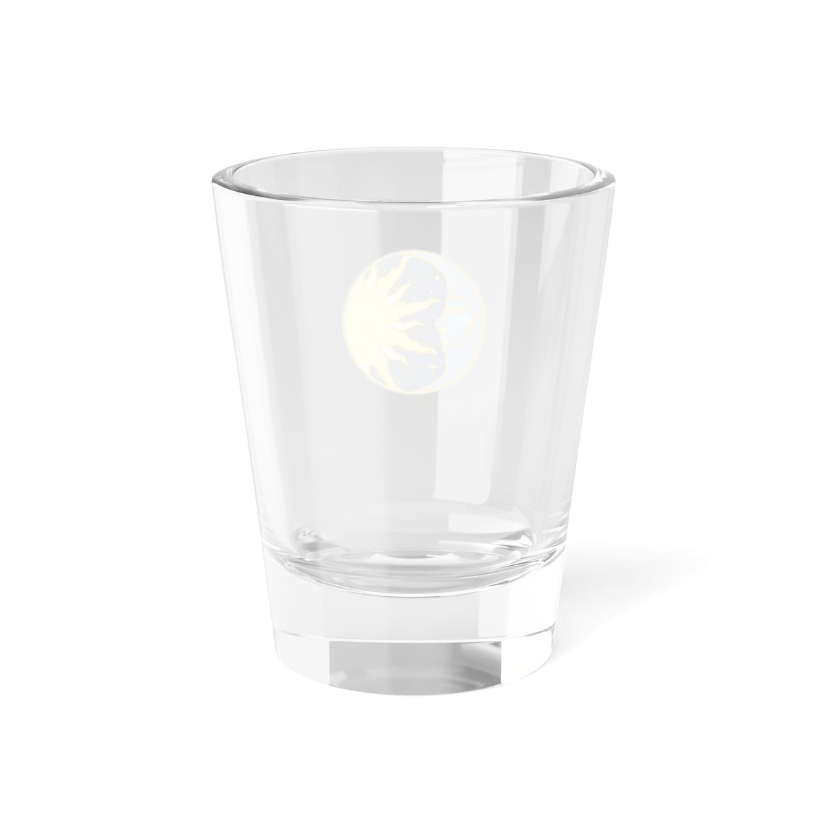 Sun & Moon Shot Glass — Gold Celestial 1.5oz Shooter Glass