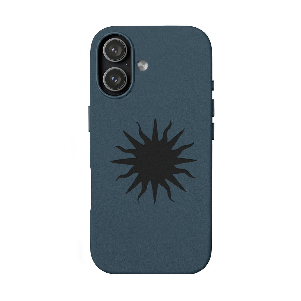 Embossed Sun PU Leather Phone Case – Sleek Engraved Protective Cover
