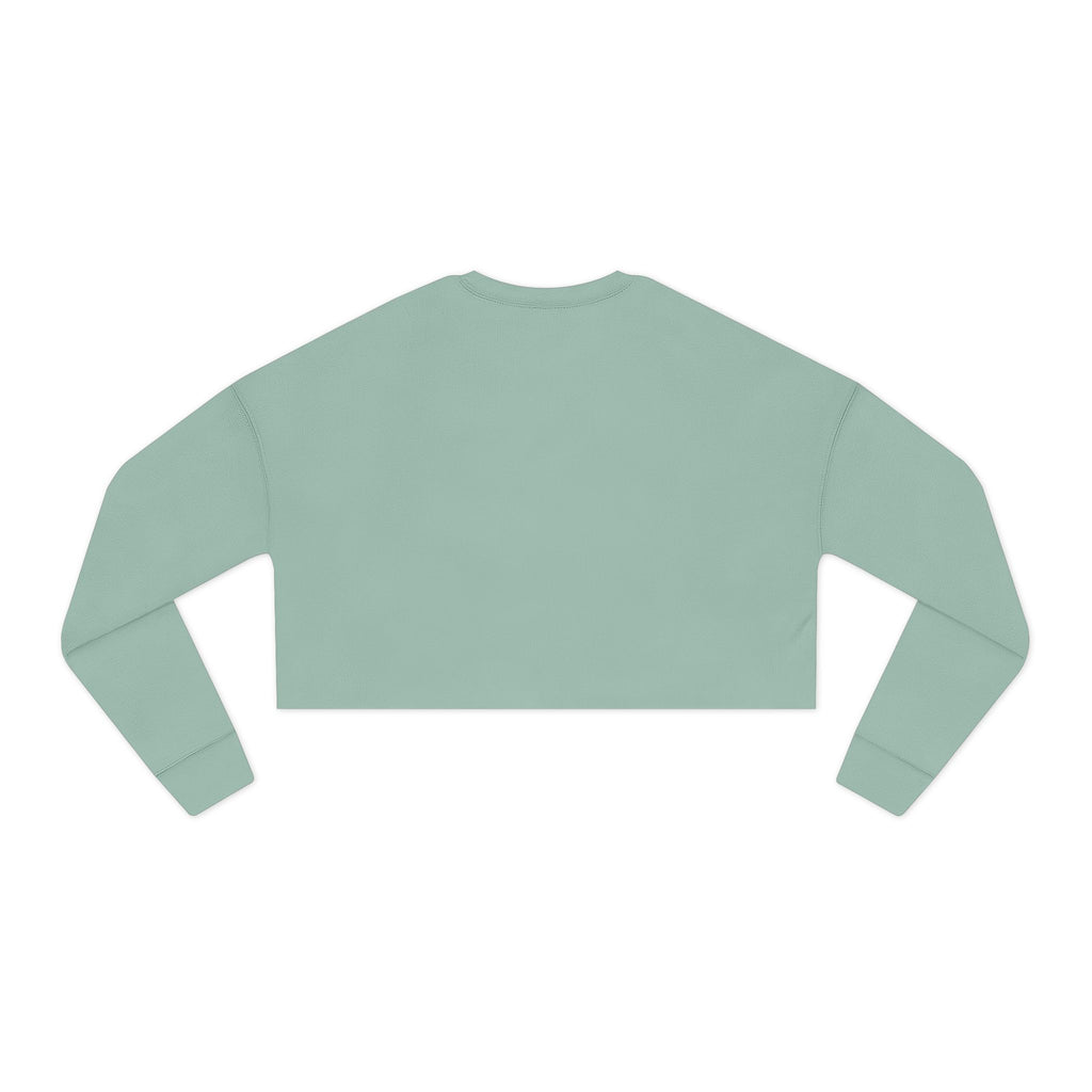 Cropped Sweatshirt — Blue Rose Floral Crop Top