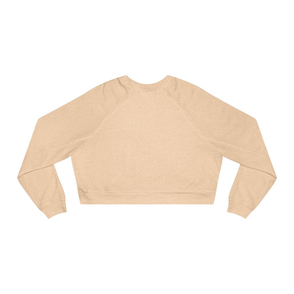 Floral Diagonal Rose Crop Sweatshirt