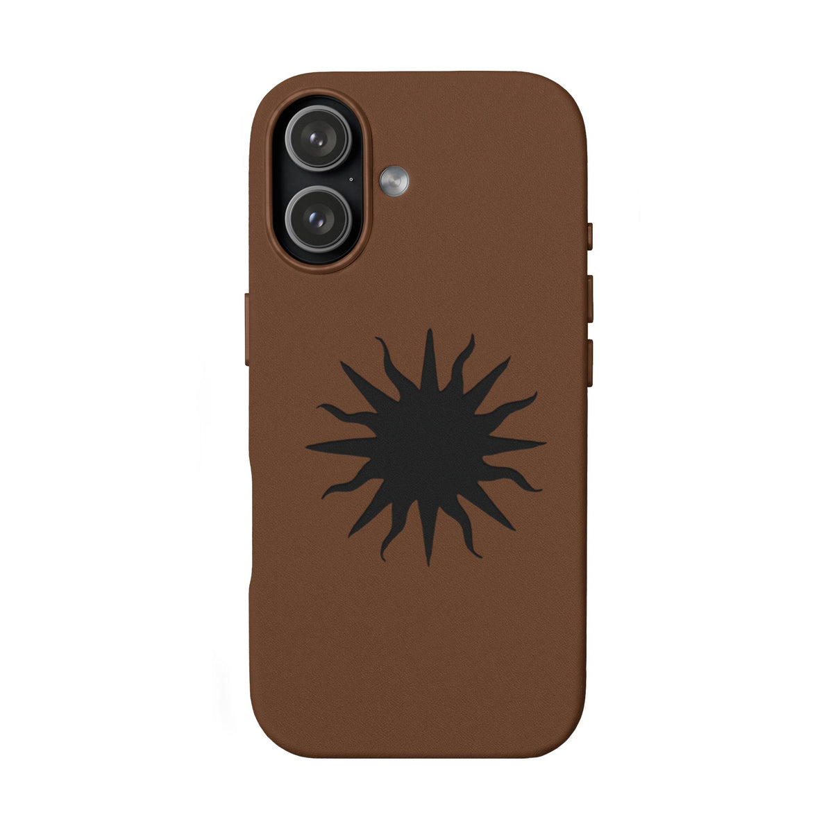 Embossed Sun PU Leather Phone Case – Sleek Engraved Protective Cover