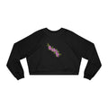 Floral Diagonal Rose Crop Sweatshirt