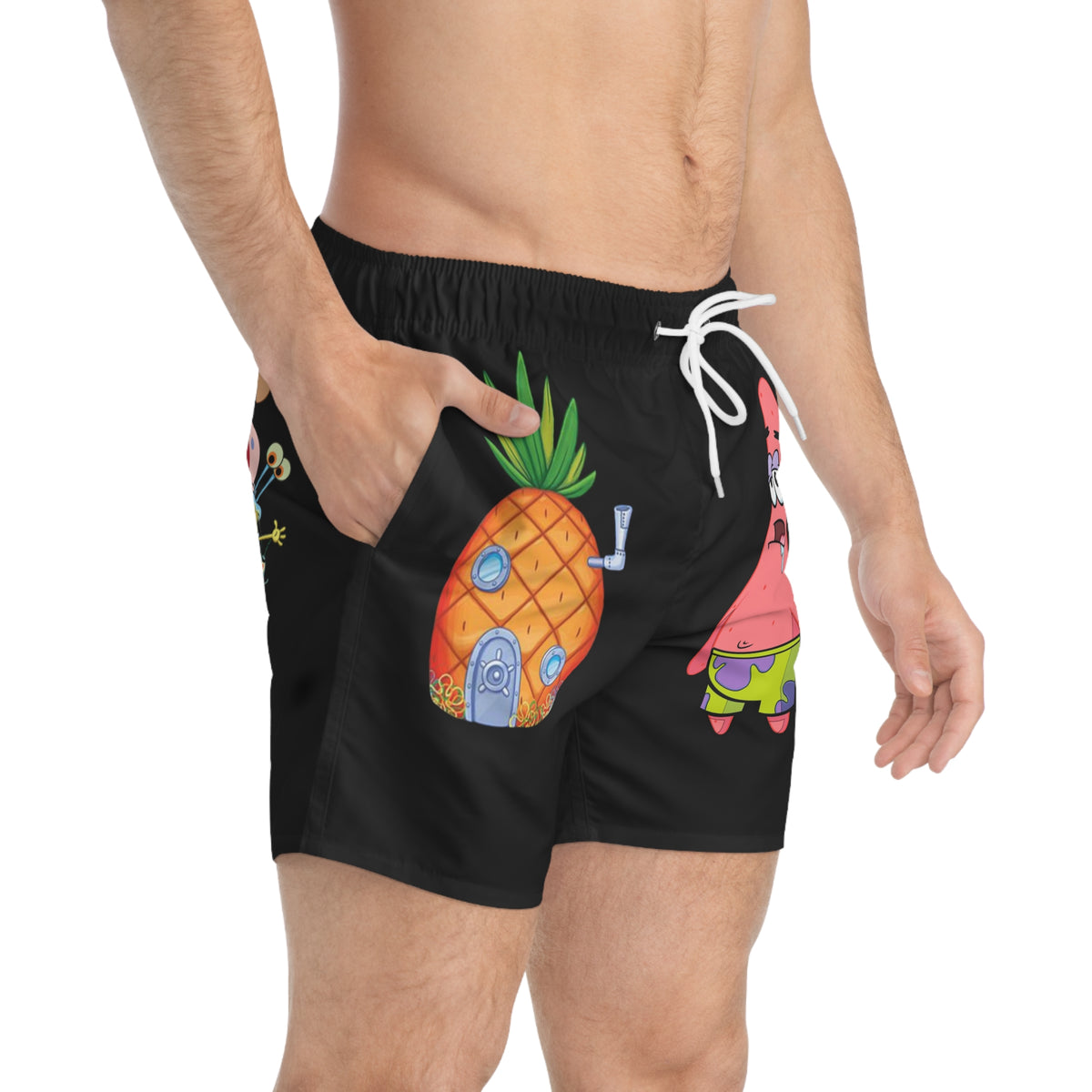 SpongeBob & Patrick Swim Trunks - Pineapple House Graphic Shorts