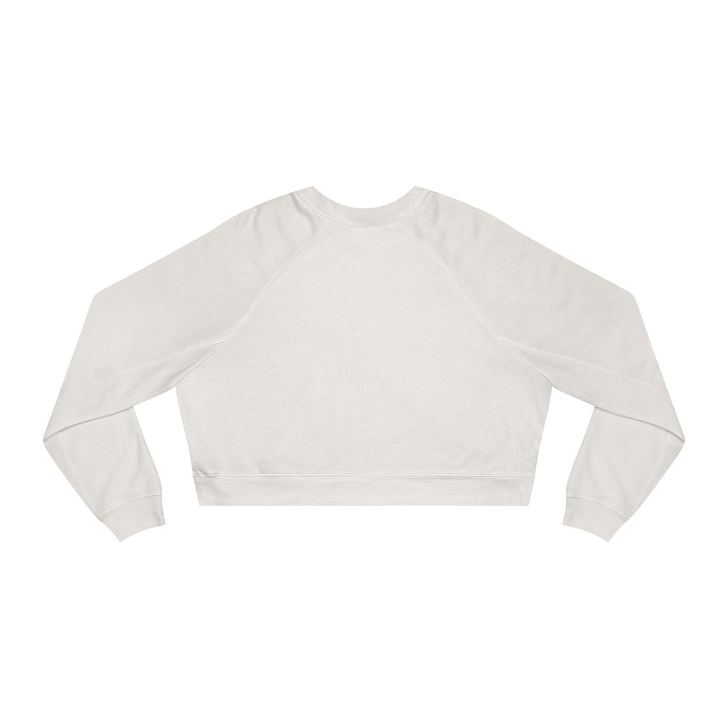 Floral Diagonal Rose Crop Sweatshirt