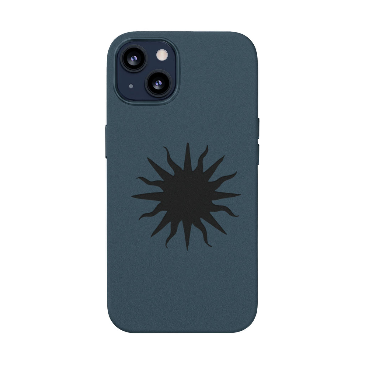 Embossed Sun PU Leather Phone Case – Sleek Engraved Protective Cover