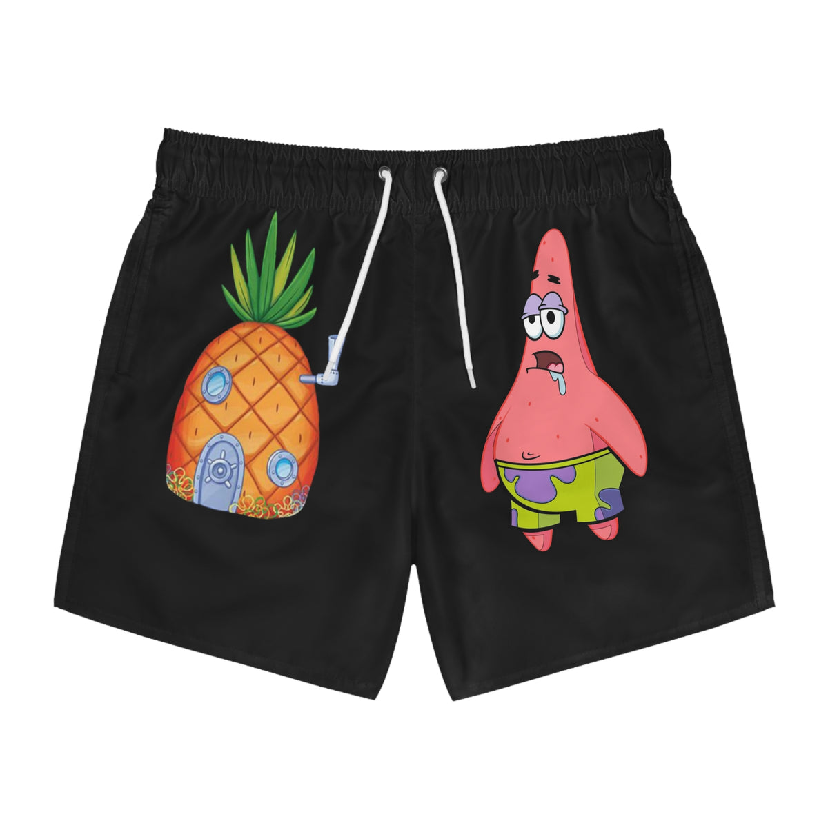 SpongeBob & Patrick Swim Trunks - Pineapple House Graphic Shorts