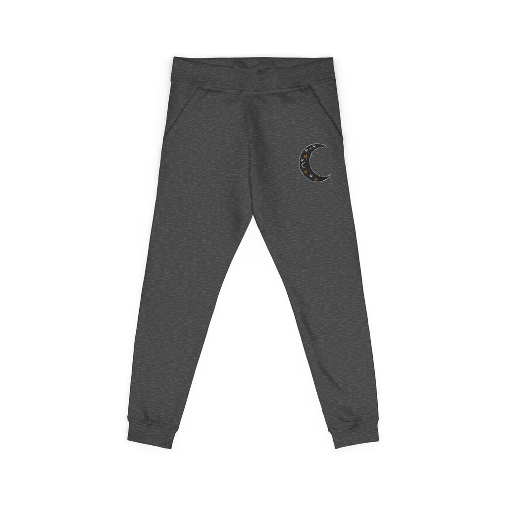 Embroidered Crescent Moon Fleece Sweatpants
