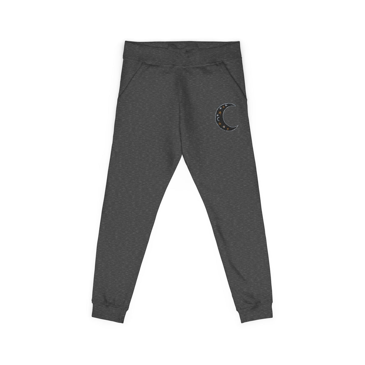 Embroidered Crescent Moon Fleece Sweatpants