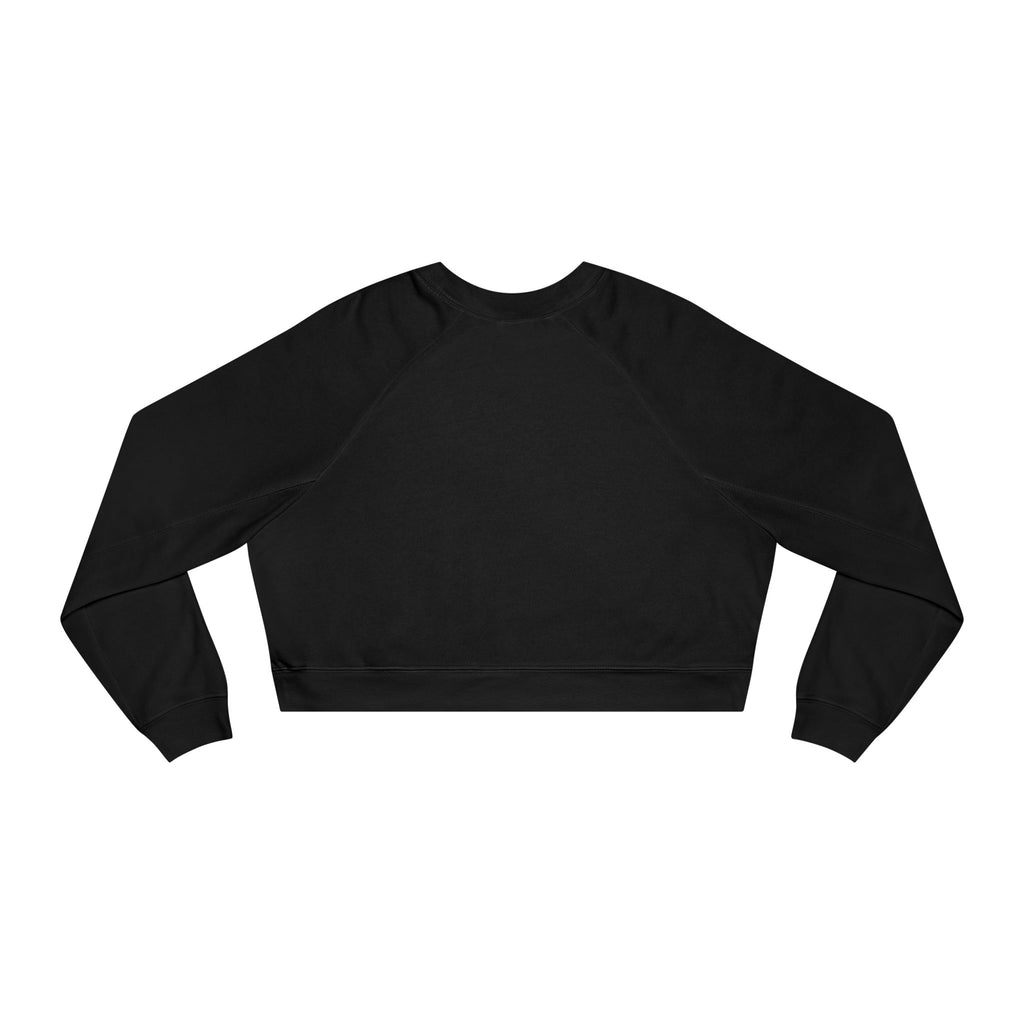 Floral Diagonal Rose Crop Sweatshirt