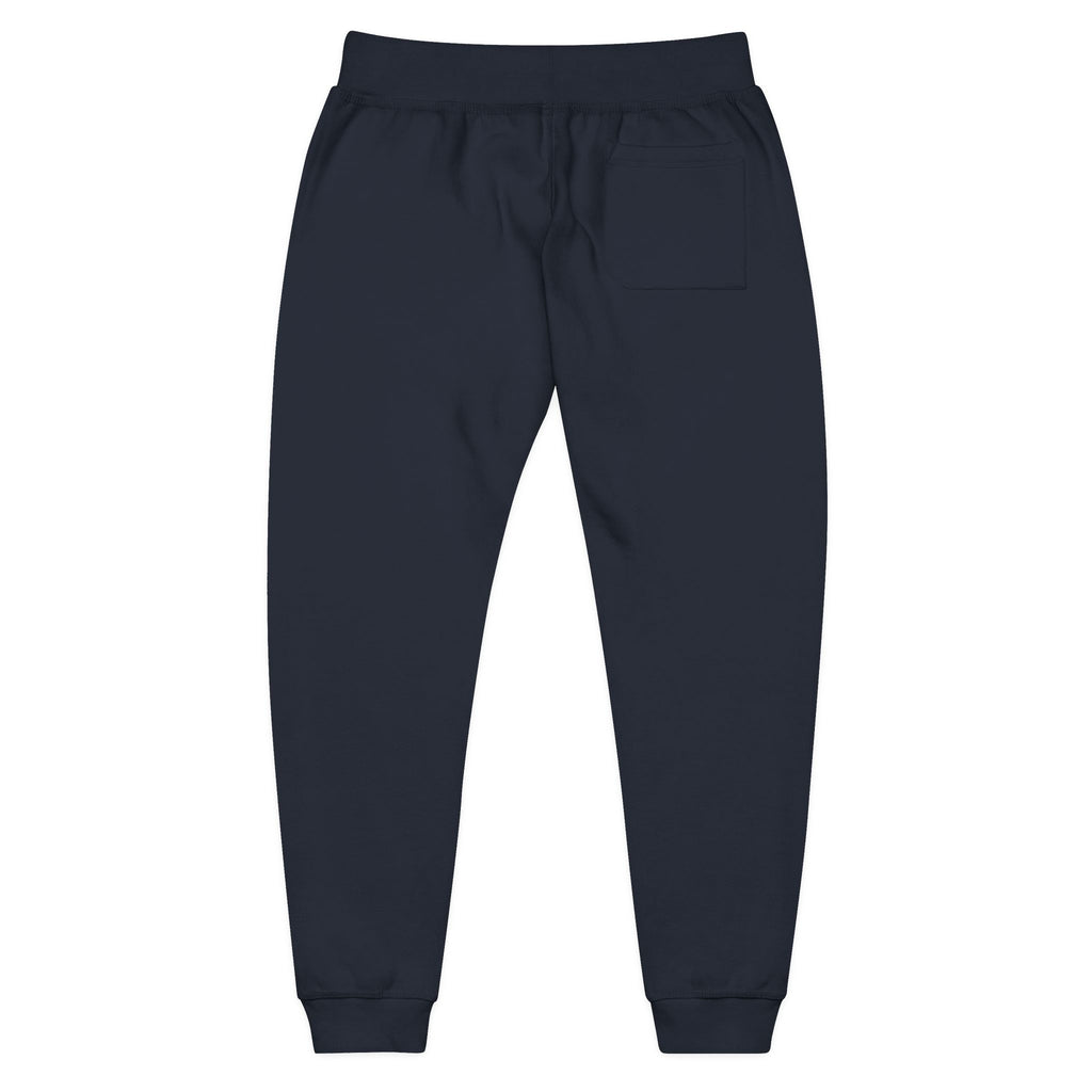Embroidered Compass Rose Fleece Sweatpants — Nautical Sunburst Joggers