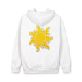 Floral Sun Hoodie - Pink Hibiscus Front & Yellow Sunback Pullover