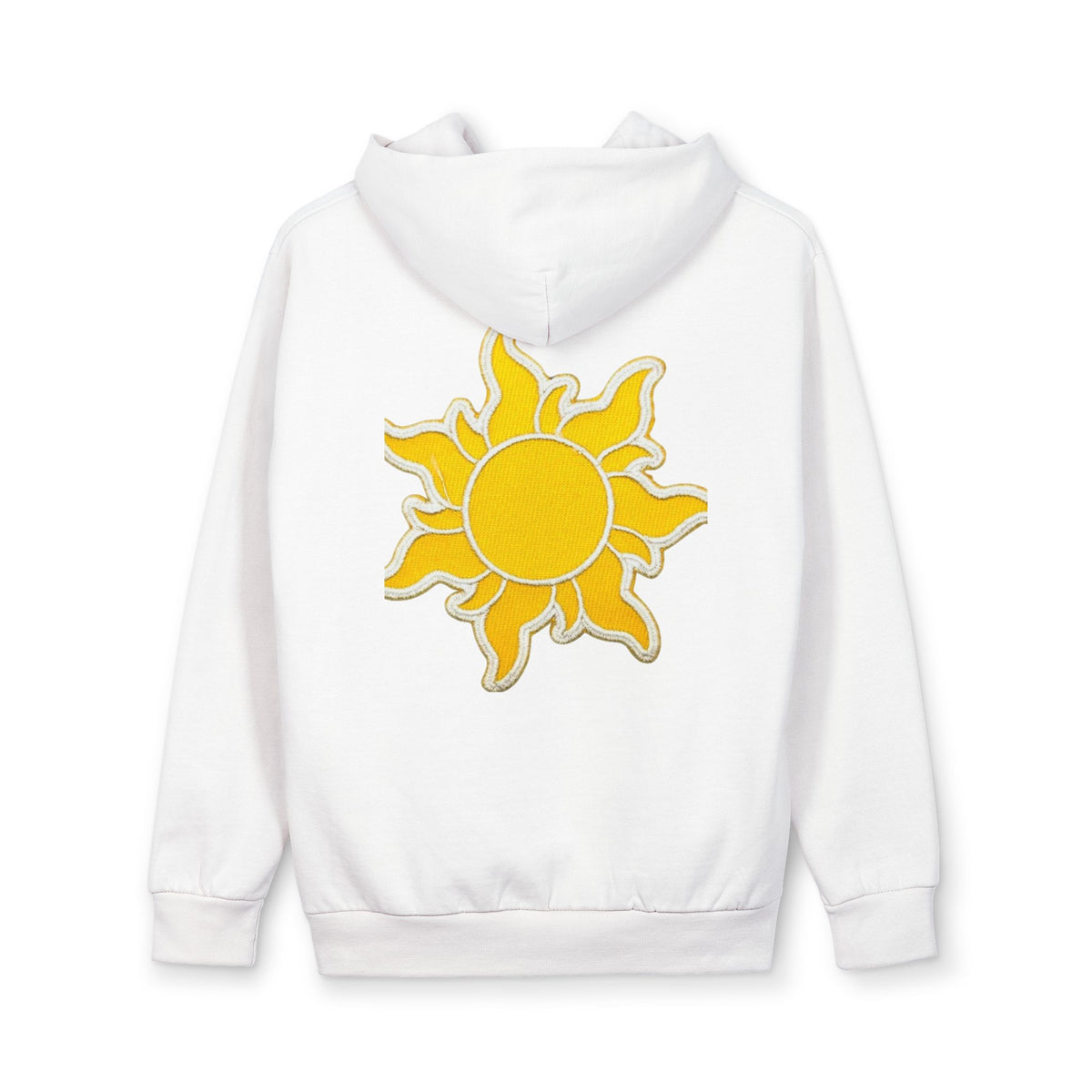 Floral Sun Hoodie - Pink Hibiscus Front & Yellow Sunback Pullover