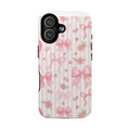 Phone Case — Pink Ribbon & Rose Pattern Magnetic Tough Case