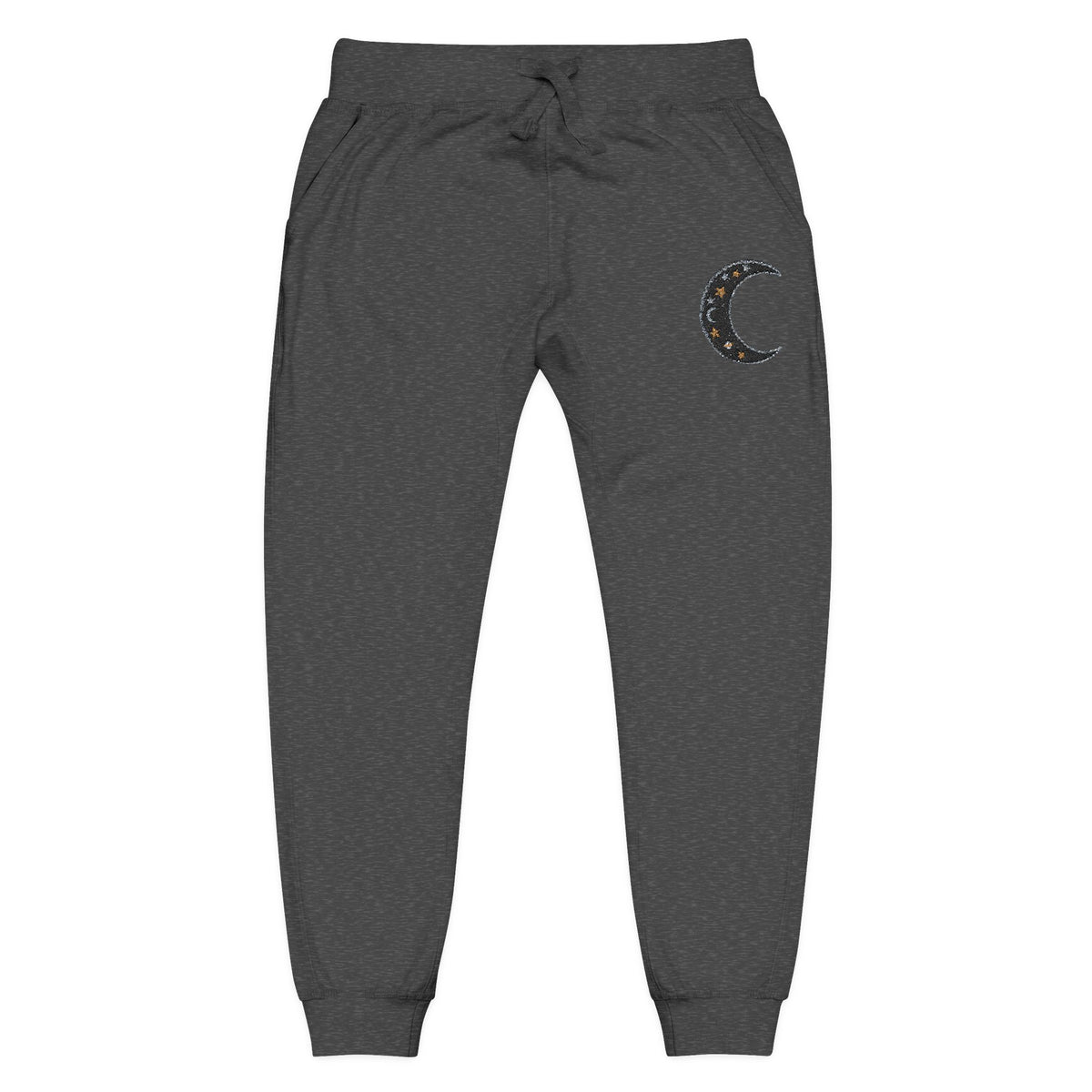Embroidered Crescent Moon Fleece Sweatpants