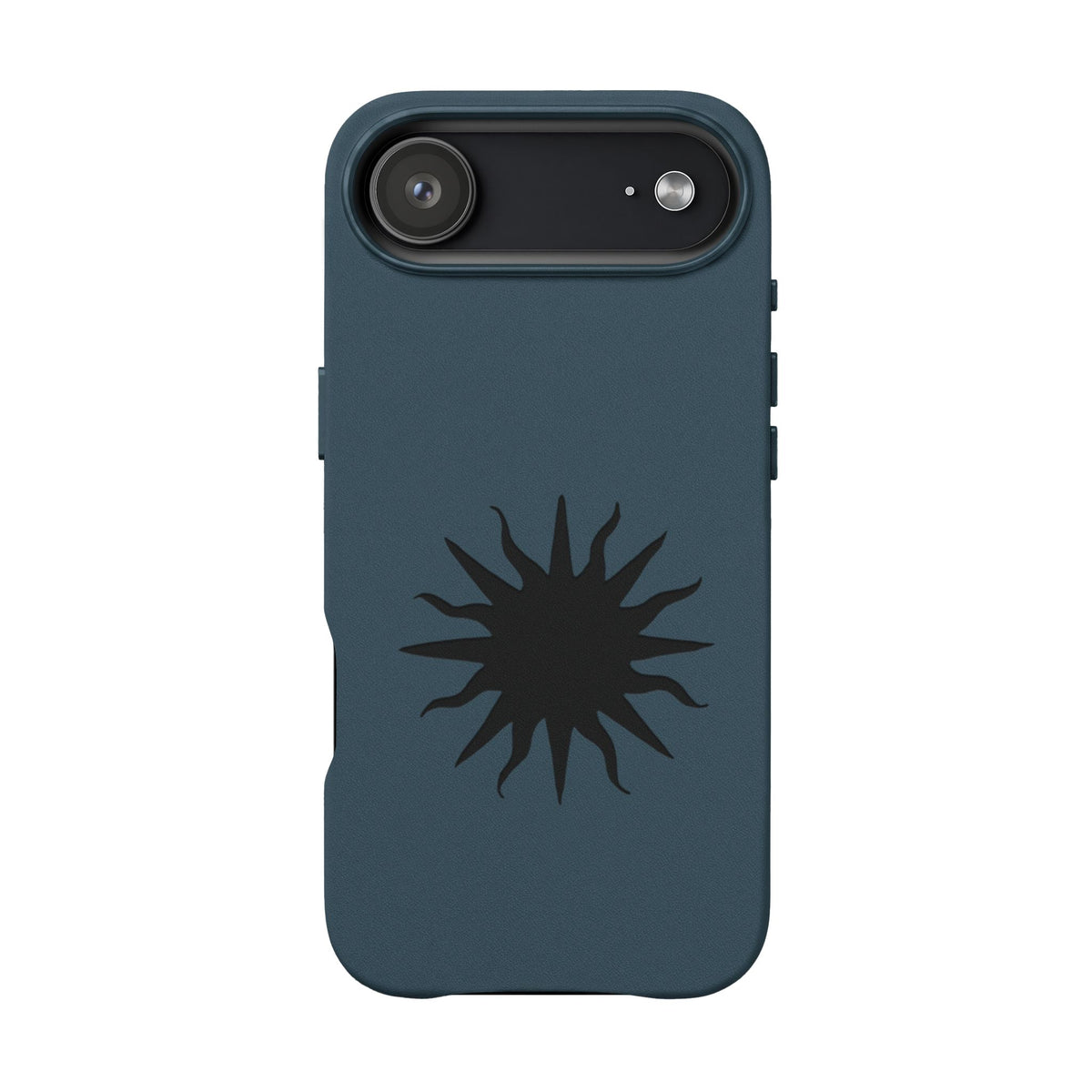 Embossed Sun PU Leather Phone Case – Sleek Engraved Protective Cover