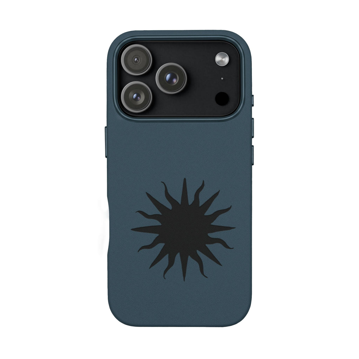 Embossed Sun PU Leather Phone Case – Sleek Engraved Protective Cover