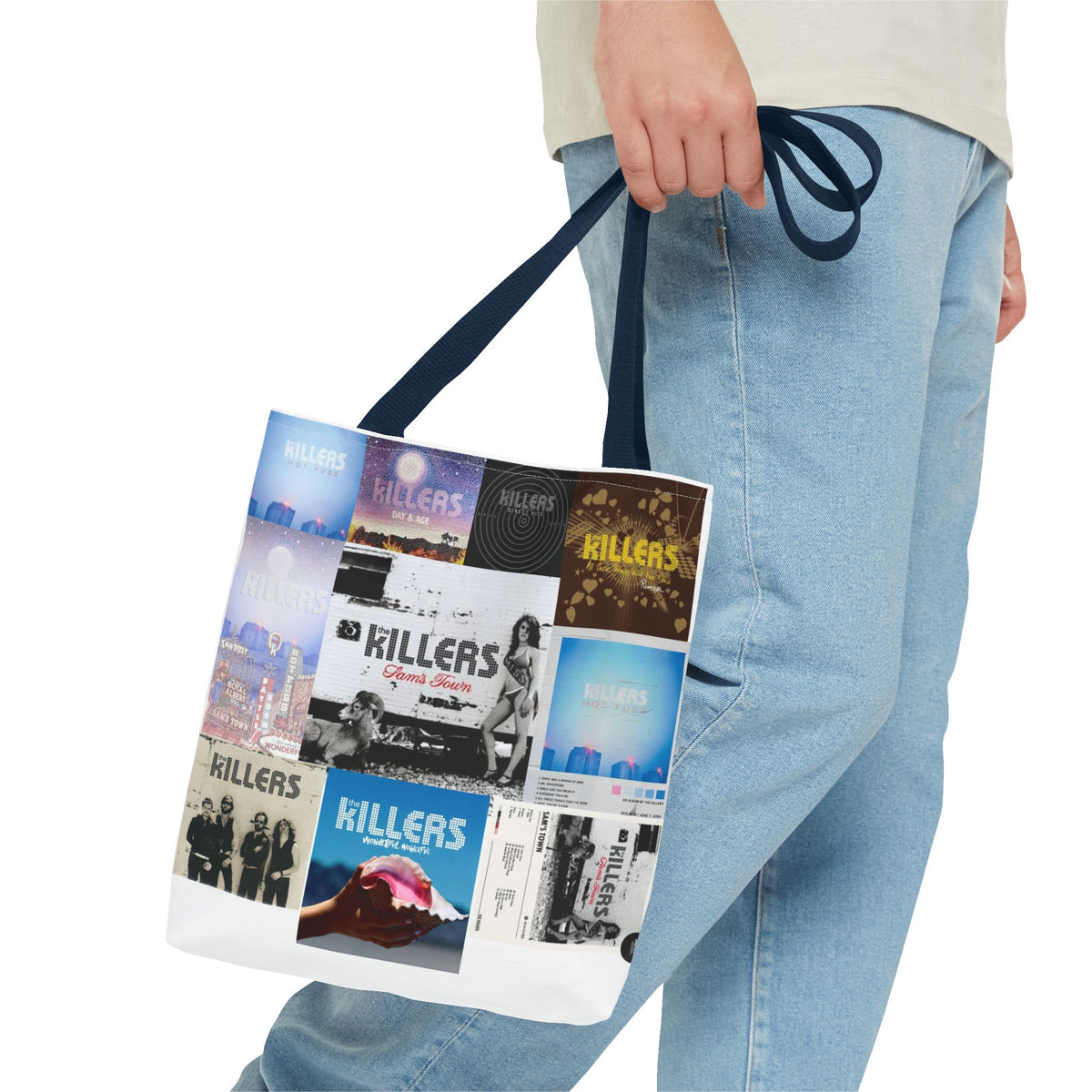 Indie Rock Album Collage Tote